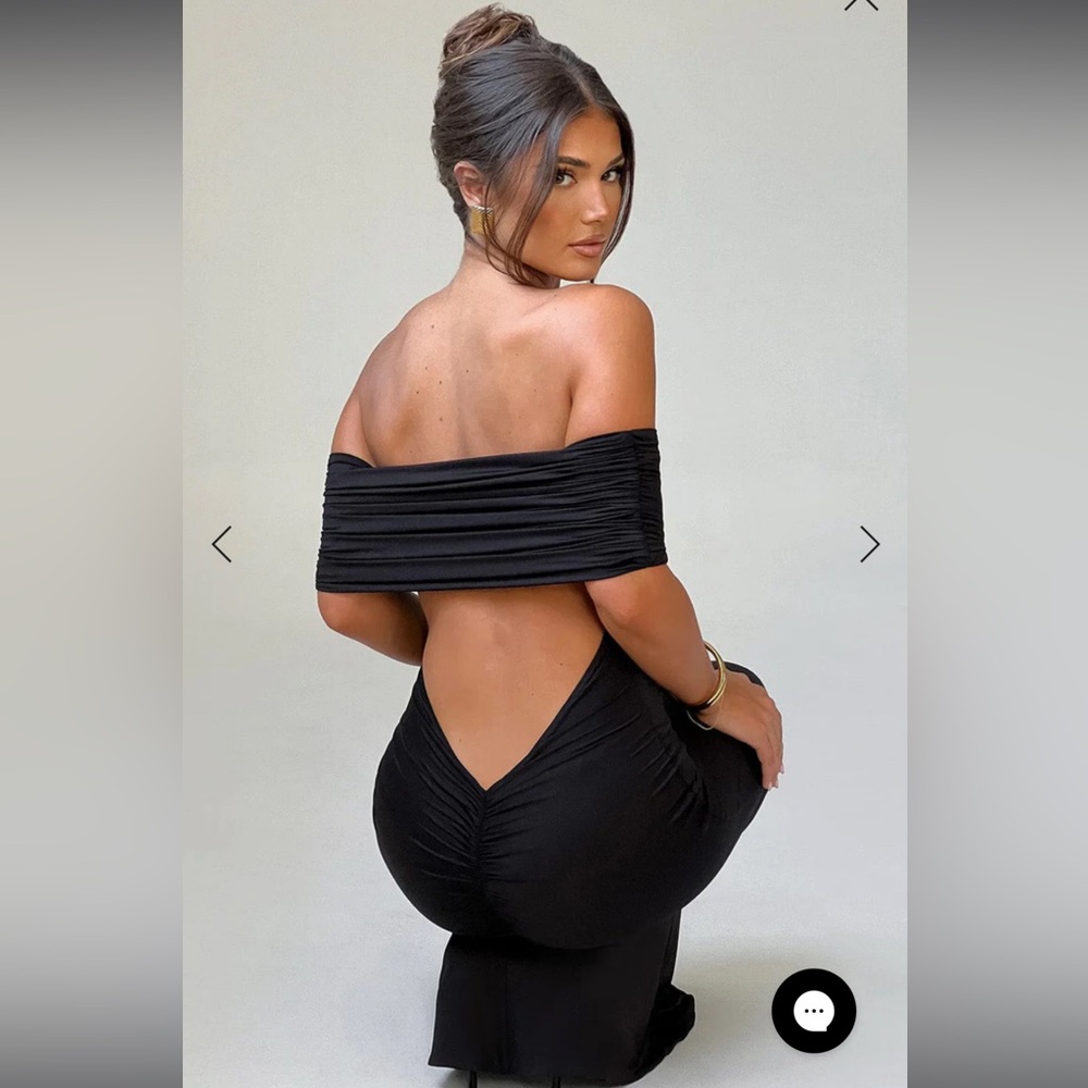 BabyBoo Black Backless Maxi Dress